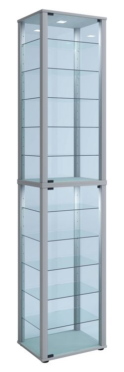 Produktbild: Holz Glas Stand Vitrine Sammelvitrine Kavisa XXL
