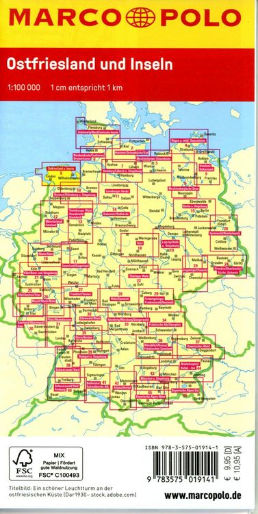 Produktbild: MARCO POLO Freizeitkarte 5 Ostfriesland und Inseln 1:100.000