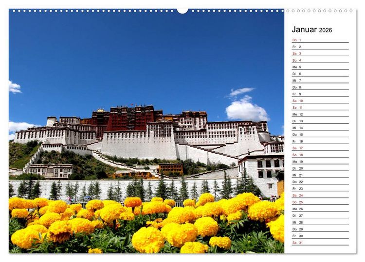 Produktbild: Tibet Momente (Wandkalender 2026 DIN A2 quer), CALVENDO Monatskalender