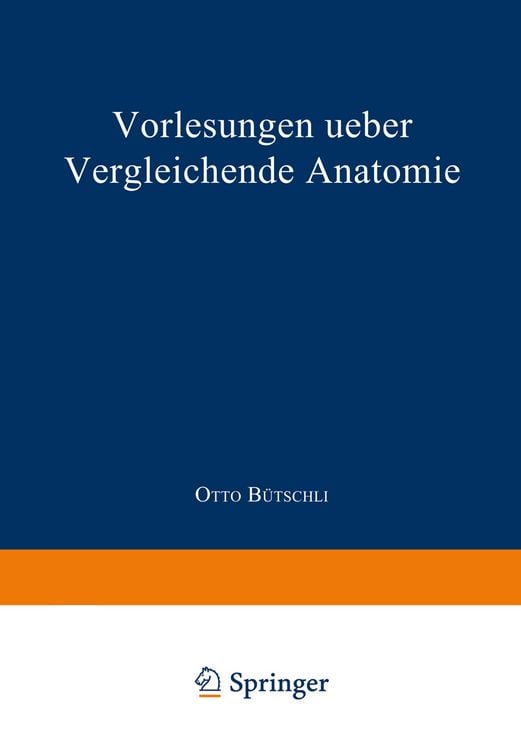 Produktbild: Vorlesungen ueber vergleichende Anatomie