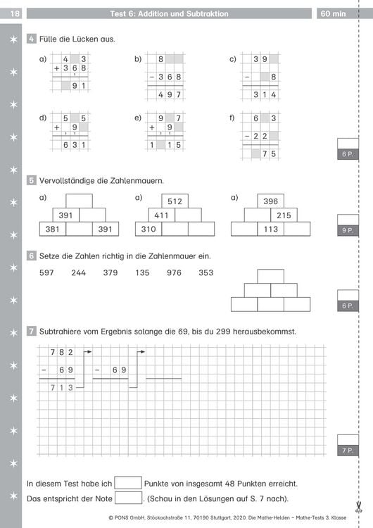 Produktbild: Mathe-Tests 3. Klasse