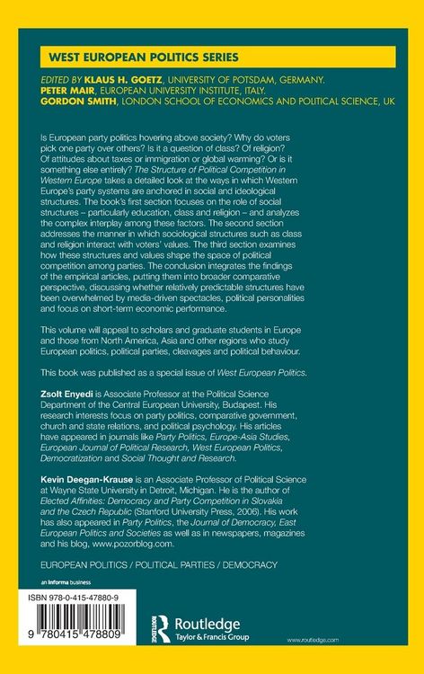 Produktbild: The Structure of Political Competition in Western Europe