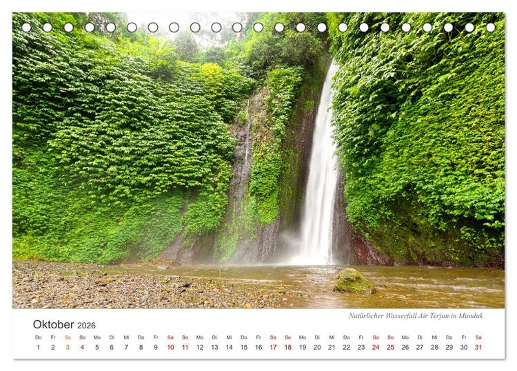 Produktbild: Impressionen einer Reise durch Bali (Tischkalender 2026 DIN A5 quer), CALVENDO Monatskalender