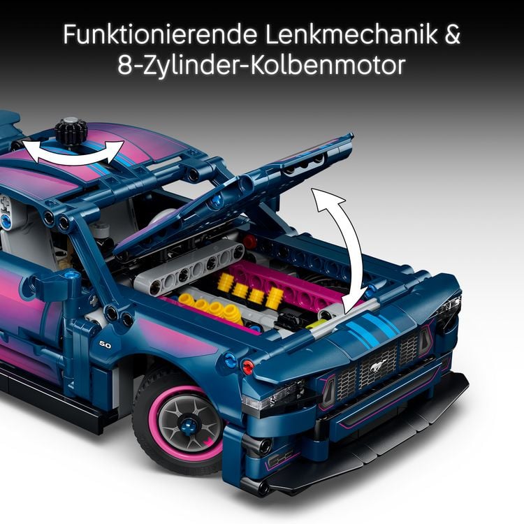 Produktbild: LEGO Technic 42236 Ford Mustang GT Auto aus der Tuning-Werkstatt, anpassbares Spielzeugauto