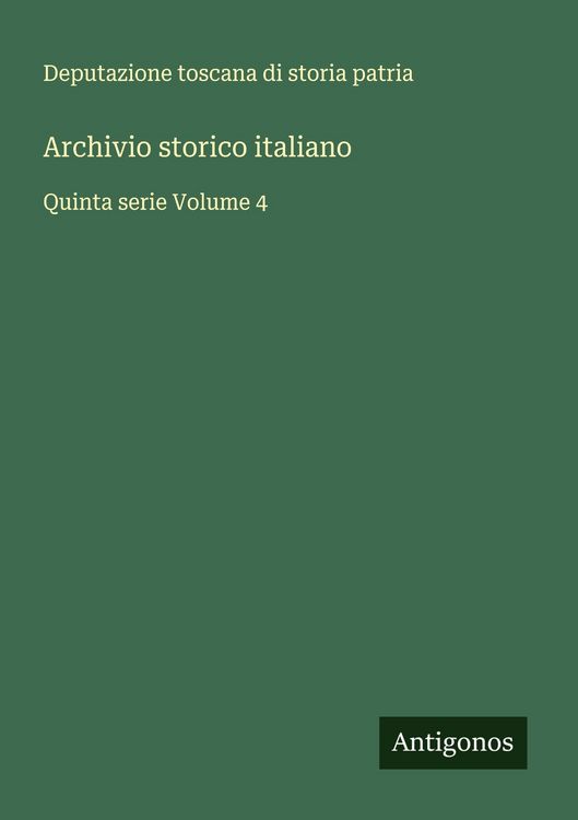 Produktbild: Archivio storico italiano