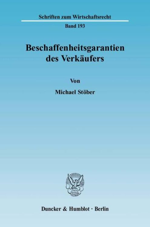 Produktbild: Beschaffenheitsgarantien des Verk&auml;ufers.