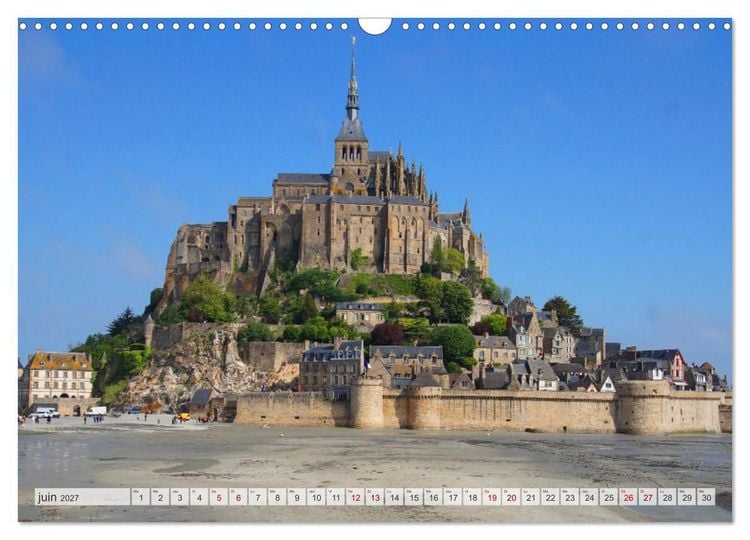 Produktbild: Le Mont-Saint-Michel - Impressionnante montagne monastique (Calendrier mural 2027 DIN A3 vertical), CALVENDO calendrier mensuel