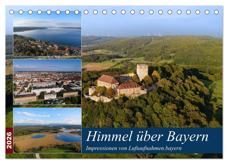 Produktbild: Himmel &uuml;ber Bayern (Tischkalender 2026 DIN A5 quer), CALVENDO Monatskalender