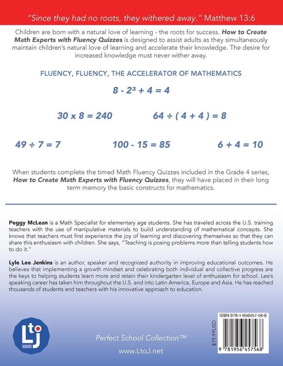 Produktbild: How to Create Math Experts with Fluency Quizzes Grade 4