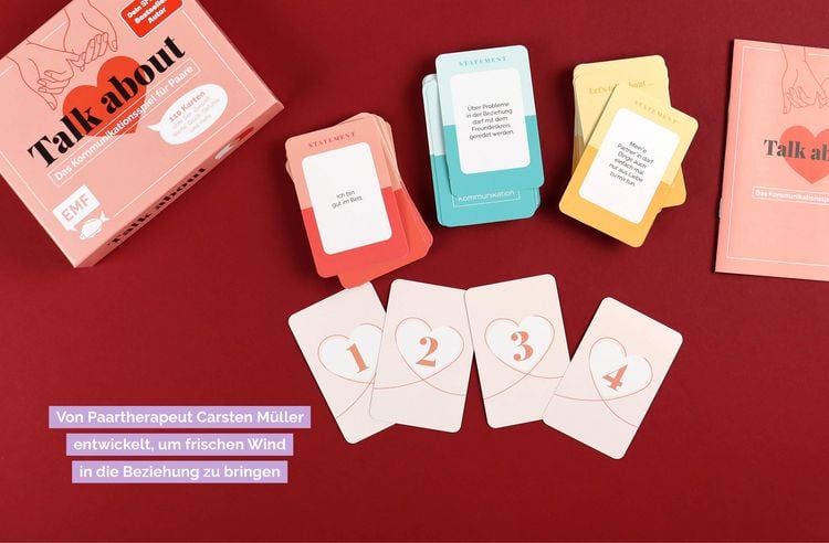 Produktbild: Kartenspiel: Talk about &ndash; Das Kommunikationsspiel f&uuml;r Paare