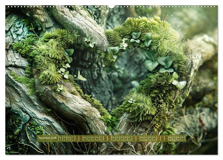 Produktbild: Mit dem Herzen der Natur (Wandkalender 2026 DIN A2 quer), CALVENDO Monatskalender