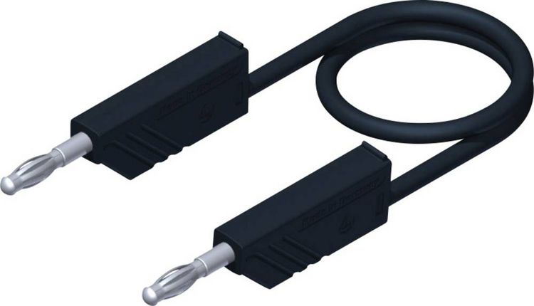 Produktbild: Hirschmann Test & Measurement CO MLN SIL 200/1 Messleitung Lamellenstecker 4 mm Lamellenstecker 4 mm 2.00 m Schwarz 1 St.
