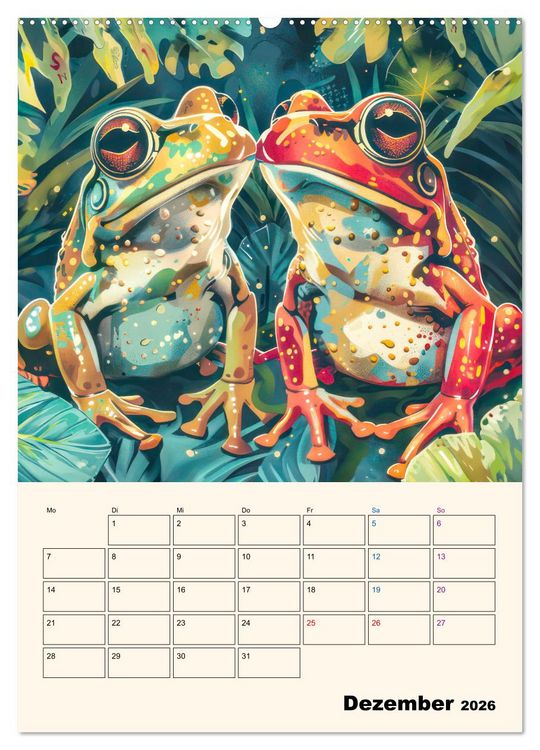 Produktbild: Dschungeltiere - Einzigartige Faszination (hochwertiger Premium Wandkalender 2026 DIN A2 hoch), Kunstdruck in Hochglanz
