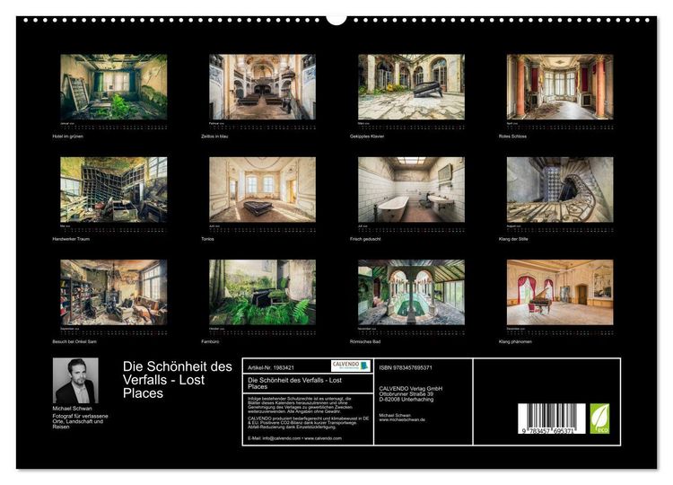 Produktbild: Die Sch&ouml;nheit des Verfalls - Lost Places (hochwertiger Premium Wandkalender 2026 DIN A2 quer), Kunstdruck in Hochglanz