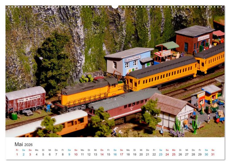 Produktbild: Miniaturbahnen international (hochwertiger Premium Wandkalender 2026 DIN A2 quer), Kunstdruck in Hochglanz