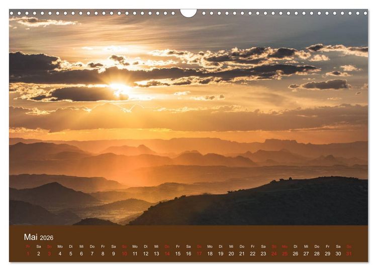 Produktbild: &Auml;thiopien Landschaften der Gegens&auml;tze (Wandkalender 2026 DIN A3 quer), CALVENDO Monatskalender