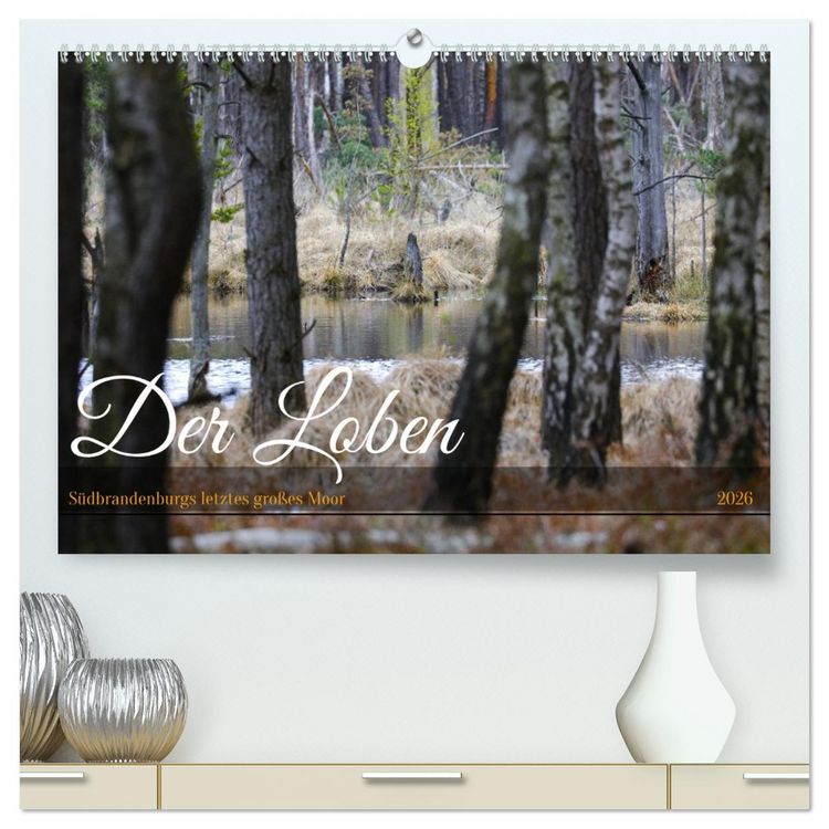 Produktbild: Der Loben. Im Reich der Moorgeister und Kreuzottern- S&uuml;dbrandenburgs letztes gro&szlig;es Moor (hochwertiger Premium Wandkalender 2026 DIN A2 quer), Kunstdruck in Hochglanz