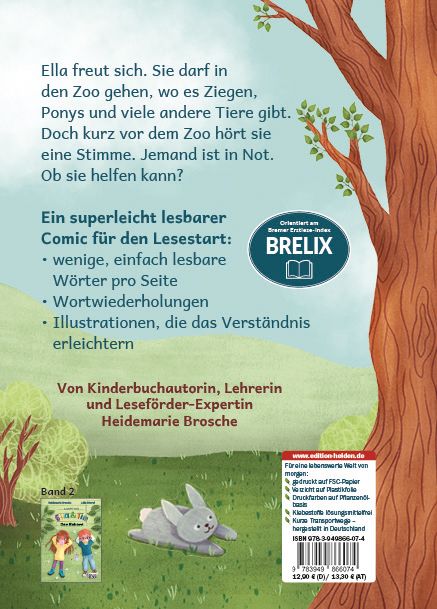 Produktbild: Lesen mit Ella und Tim - Die Rettung: Erstlesebuch für Kinder mit einfachen Worten und Bildern