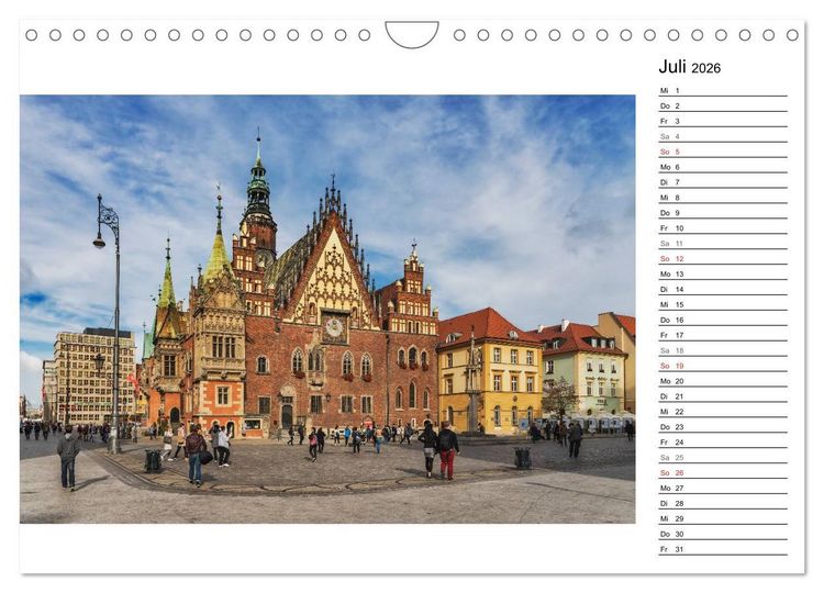Produktbild: Breslau &ndash; Zeit f&uuml;r Entdeckungen (Wandkalender 2026 DIN A4 quer), CALVENDO Monatskalender