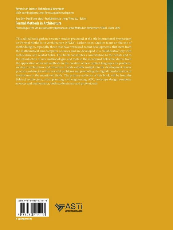 Produktbild: Formal Methods in Architecture