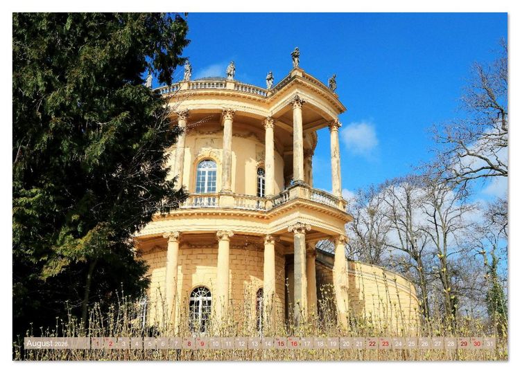 Produktbild: Sanssouci - Ohne Sorge - Schloss und Park (Tischkalender 2026 DIN A5 quer), CALVENDO Monatskalender