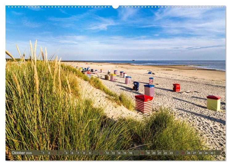 Produktbild: BORKUM Trauminsel in der Nordsee (Wandkalender 2026 DIN A2 quer), CALVENDO Monatskalender