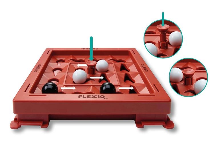 Produktbild: FLEXIQ &ndash; Orbito - Ziel des Spiels ist es, 4 Murmeln einer Farbe in einer horiz