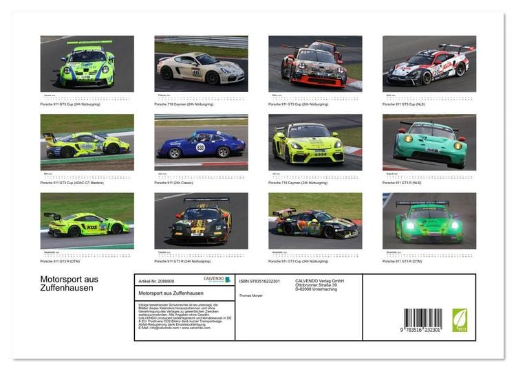 Produktbild: Motorsport aus Zuffenhausen (hochwertiger Premium Wandkalender 2026 DIN A2 quer), Kunstdruck in Hochglanz