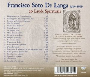 Produktbild: Soto De Langa:20 Laude Spirituali