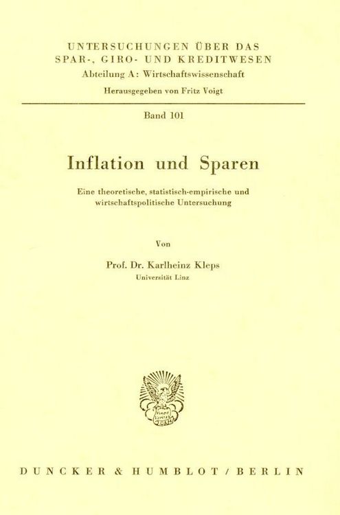 Produktbild: Inflation und Sparen.