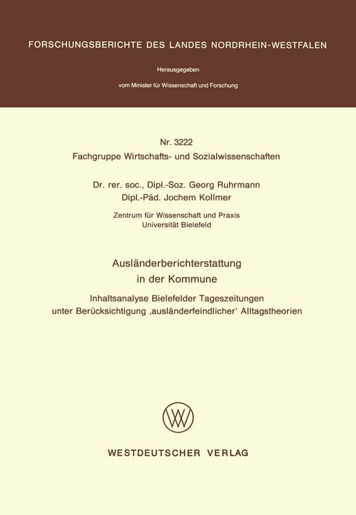 Produktbild: Ausl&auml;nderberichterstattung in der Kommune
