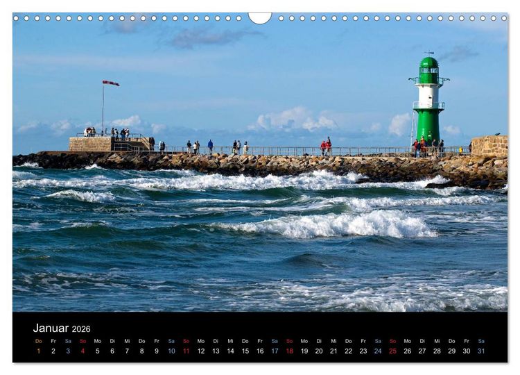 Produktbild: Warnem&uuml;nde - Maritime Landschaften (Wandkalender 2026 DIN A3 quer), CALVENDO Monatskalender