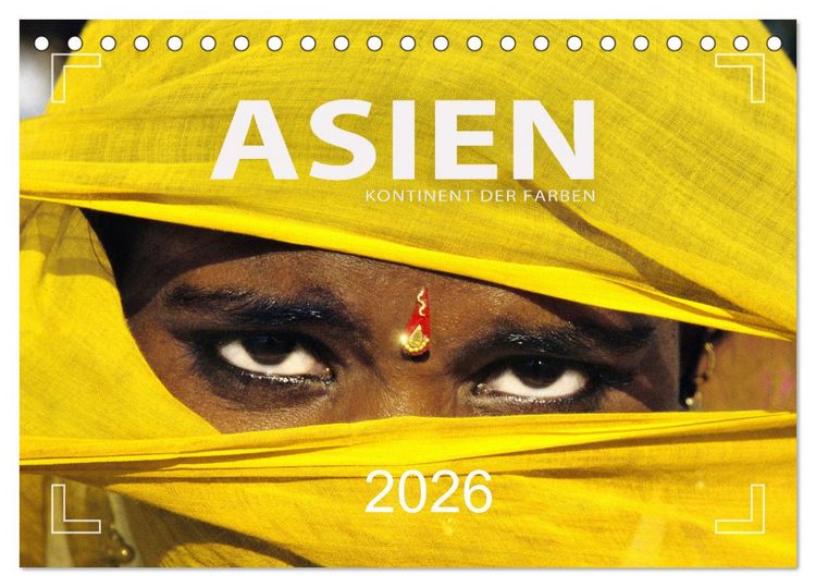 Produktbild: Asien - Kontinent der Farben (Tischkalender 2026 DIN A5 quer), CALVENDO Monatskalender
