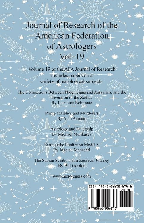 Produktbild: Journal of Research of the American Federation of Astrologers Vol. 19