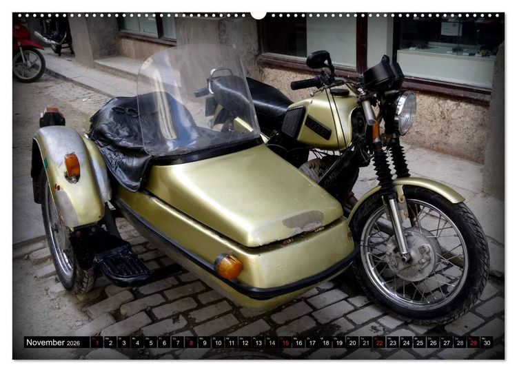 Produktbild: Motorrad-Gespanne in Kuba (Wandkalender 2026 DIN A2 quer), CALVENDO Monatskalender