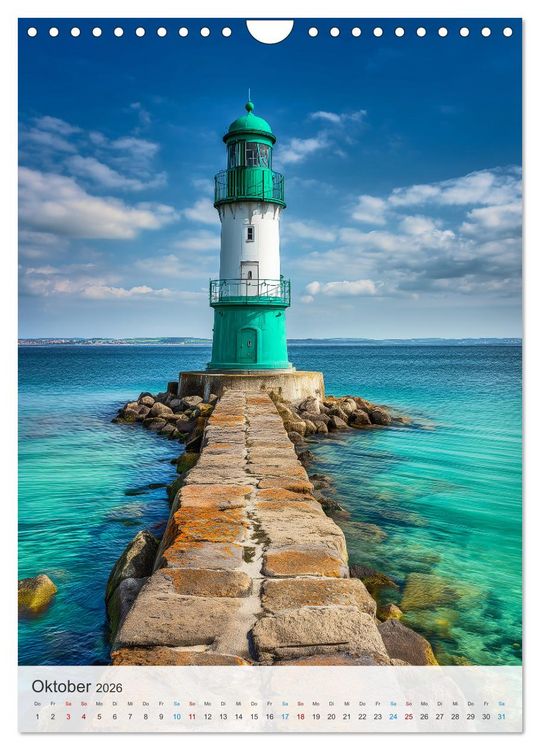 Produktbild: Leuchtturm-Fan (Wandkalender 2026 DIN A4 hoch), CALVENDO Monatskalender