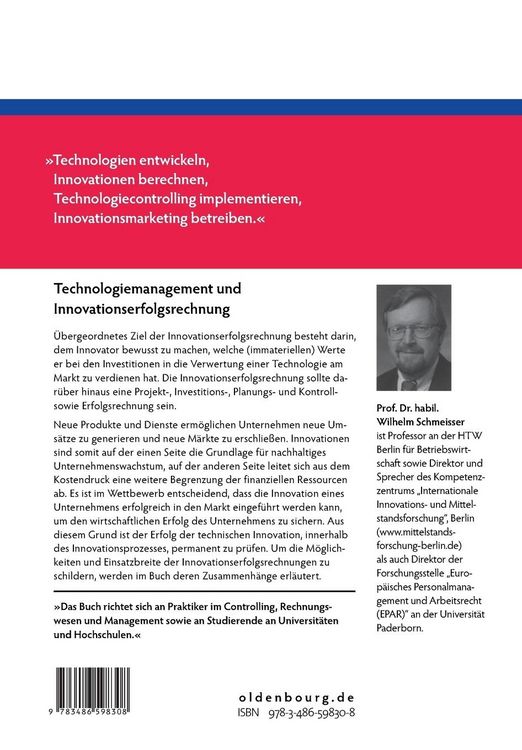 Produktbild: Technologiemanagement und Innovationserfolgsrechnung