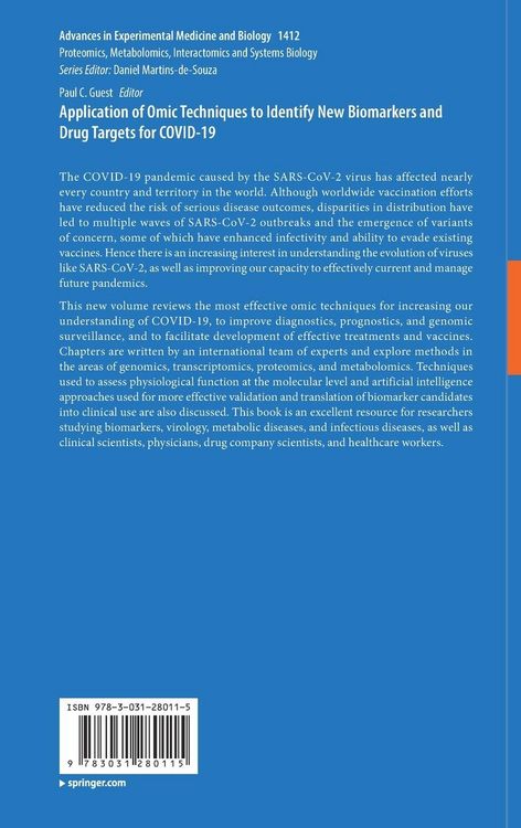 Produktbild: Application of Omic Techniques to Identify New Biomarkers and Drug Targets for COVID-19