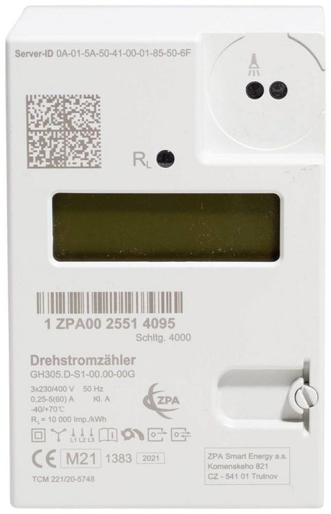Produktbild: Counttec ZPA ZPA Drehstromz&auml;hler digital 60A MID-konform: Ja 1St.