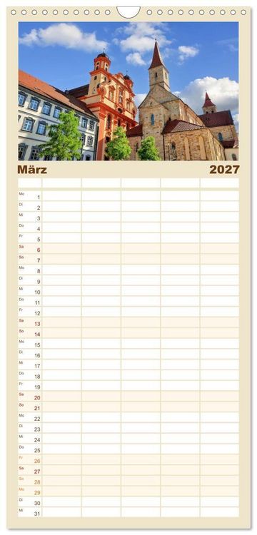 Produktbild: Familienplaner 2027 - Ellwangen - Jagst im Ostalbkreis mit 5 Spalten (Wandkalender, 21 x 45 cm) CALVENDO