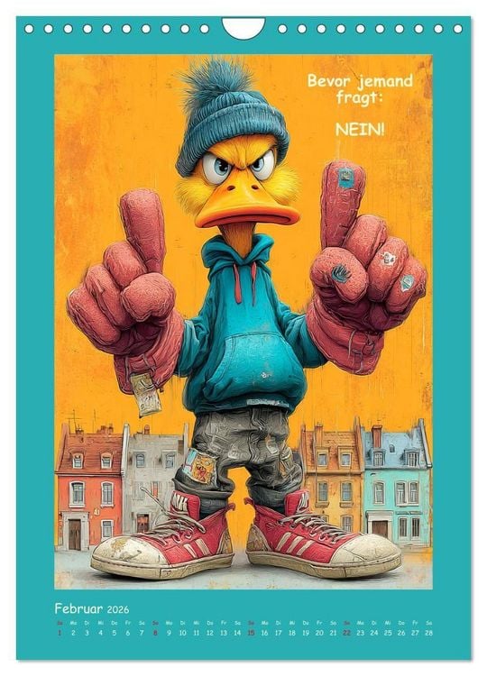 Produktbild: Quack Attacke. Enten au&szlig;er Kontrolle (Wandkalender 2026 DIN A4 hoch), CALVENDO Monatskalender
