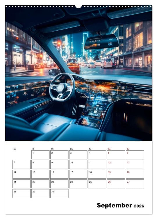 Produktbild: K&Uuml;NSTLICHE INTELLIGENZ Cooler Terminplaner (Wandkalender 2026 DIN A2 hoch), CALVENDO Monatskalender
