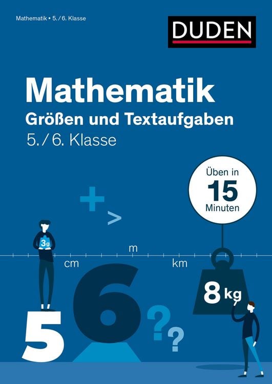 Produktbild: Mathe in 15 Min - Gr&ouml;&szlig;en und Textaufgaben 5./6. Klasse