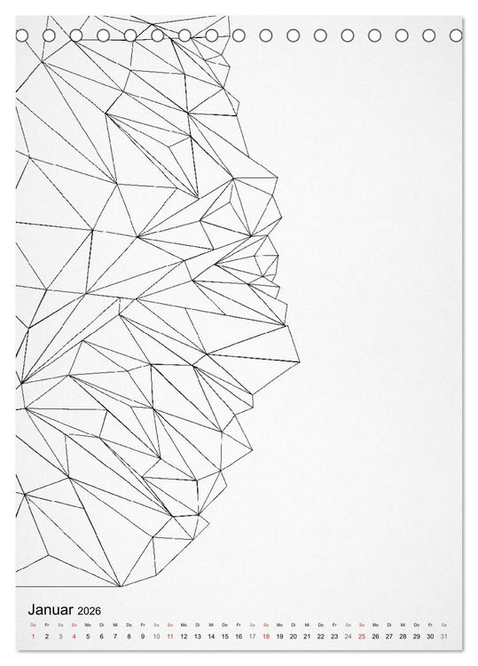 Produktbild: Geometric Graphik Art (Tischkalender 2026 DIN A5 hoch), CALVENDO Monatskalender