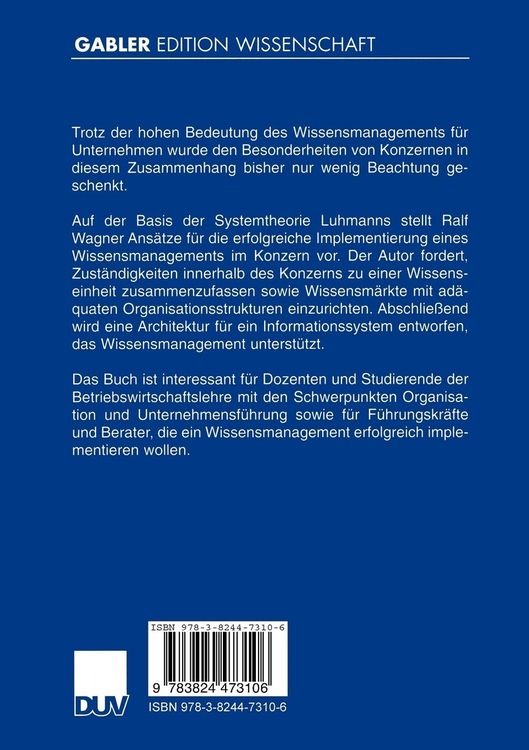 Produktbild: Wissensmanagement im Konzern