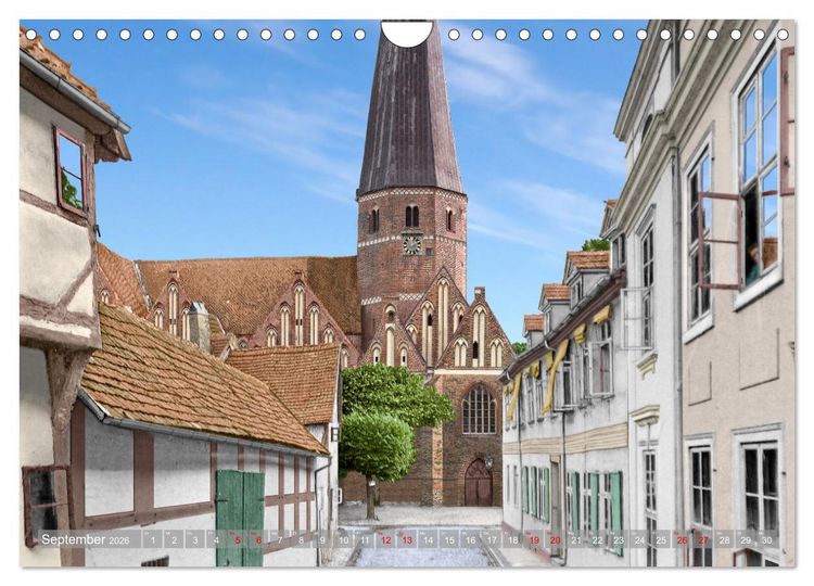 Produktbild: Salzwedel zur Kaiserzeit in Farbe - Fotos restauriert und koloriert (Wandkalender 2026 DIN A4 quer), CALVENDO Monatskalender