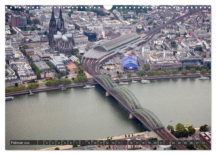 Produktbild: K&ouml;ln - Die Rheinmetropole aus der Luft (Wandkalender 2026 DIN A3 quer), CALVENDO Monatskalender