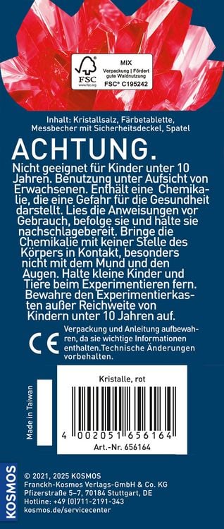 Produktbild: Rote Kristalle selbst z&uuml;chten