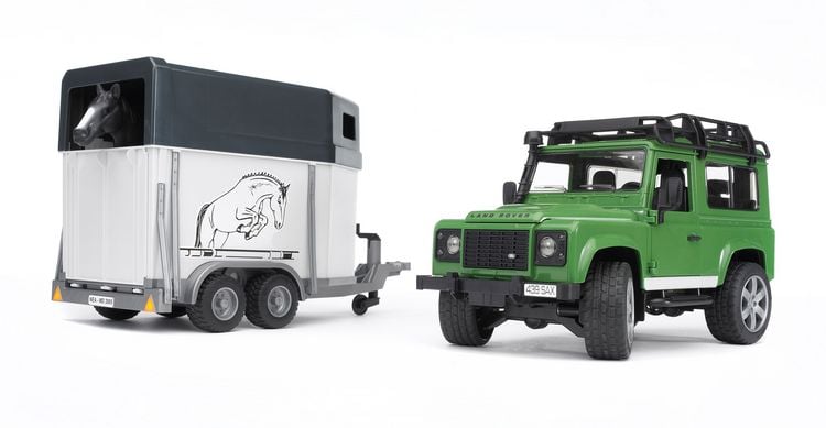 Produktbild: Bruder - Land Rover Defender mit Pferdeanh&auml;nger