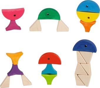Produktbild: Legespiel und Bausteinkasten 6 bunte Fische